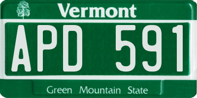 VT license plate APD591