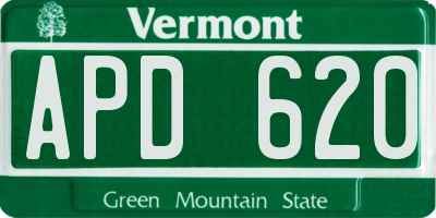 VT license plate APD620