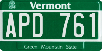 VT license plate APD761