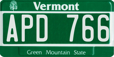 VT license plate APD766