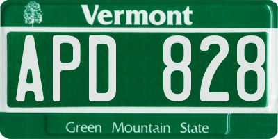 VT license plate APD828
