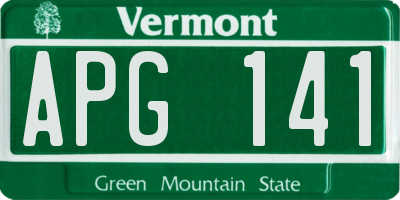 VT license plate APG141