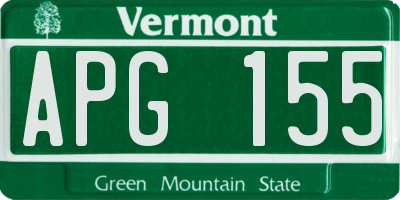 VT license plate APG155