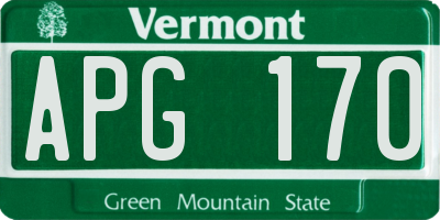 VT license plate APG170