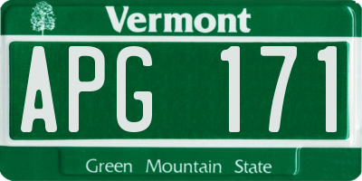 VT license plate APG171