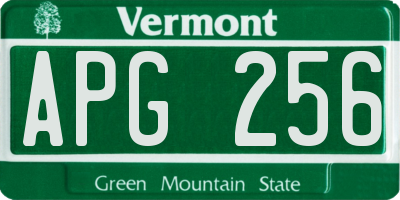 VT license plate APG256