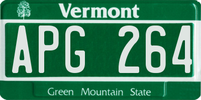 VT license plate APG264