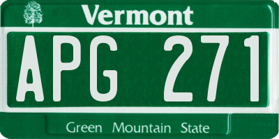 VT license plate APG271