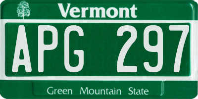 VT license plate APG297