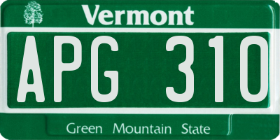VT license plate APG310