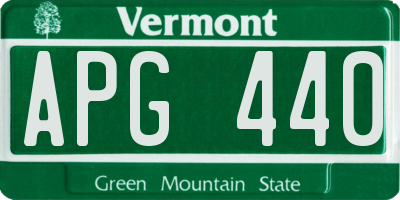 VT license plate APG440
