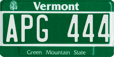 VT license plate APG444