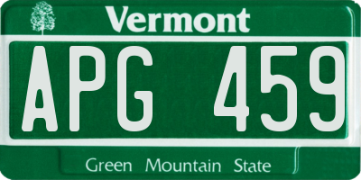 VT license plate APG459