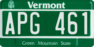VT license plate APG461