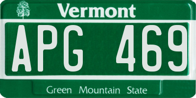 VT license plate APG469