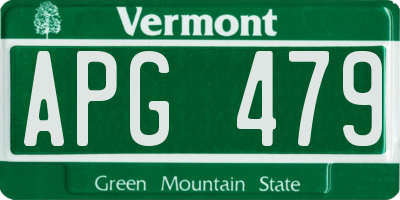 VT license plate APG479