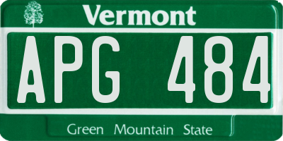 VT license plate APG484