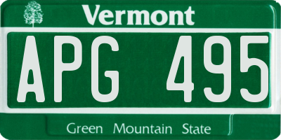 VT license plate APG495