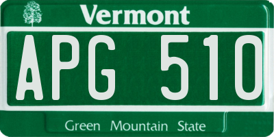 VT license plate APG510