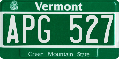VT license plate APG527