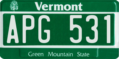 VT license plate APG531