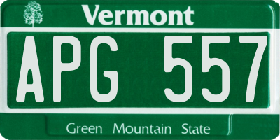 VT license plate APG557