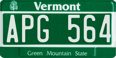 VT license plate APG564