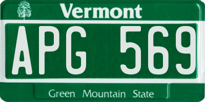 VT license plate APG569