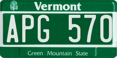 VT license plate APG570