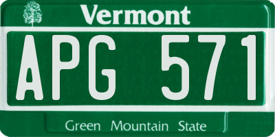 VT license plate APG571