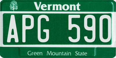 VT license plate APG590