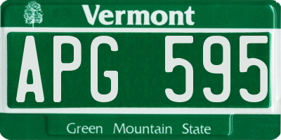 VT license plate APG595