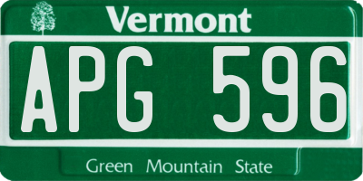 VT license plate APG596