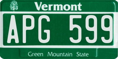 VT license plate APG599