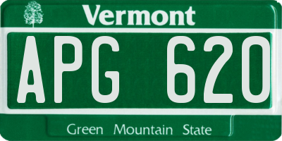 VT license plate APG620