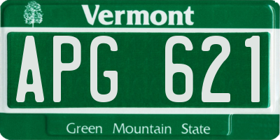 VT license plate APG621