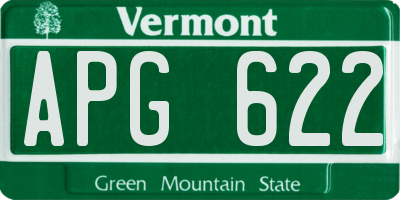 VT license plate APG622