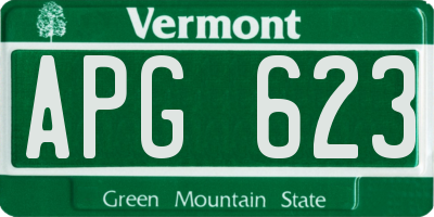 VT license plate APG623