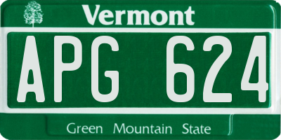 VT license plate APG624