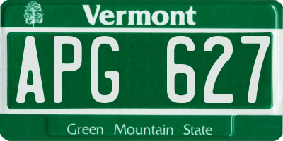 VT license plate APG627