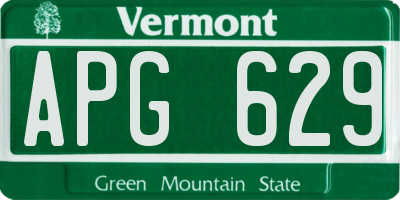 VT license plate APG629