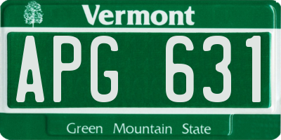 VT license plate APG631