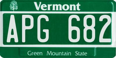 VT license plate APG682
