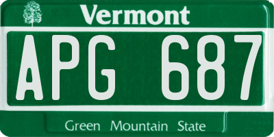 VT license plate APG687