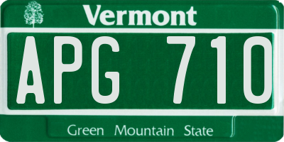 VT license plate APG710