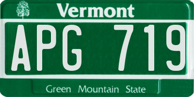 VT license plate APG719