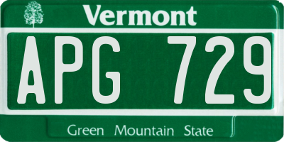 VT license plate APG729