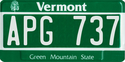 VT license plate APG737