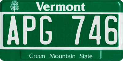 VT license plate APG746