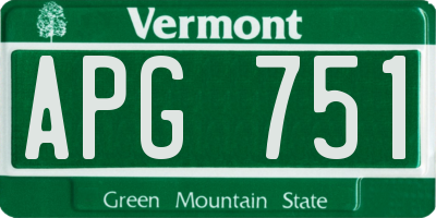 VT license plate APG751